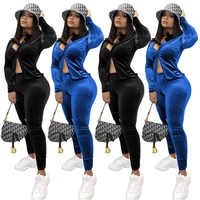 new womens sweater long sleeved trousers tight fitting comfortable solid color fashion casual sports two piece sui