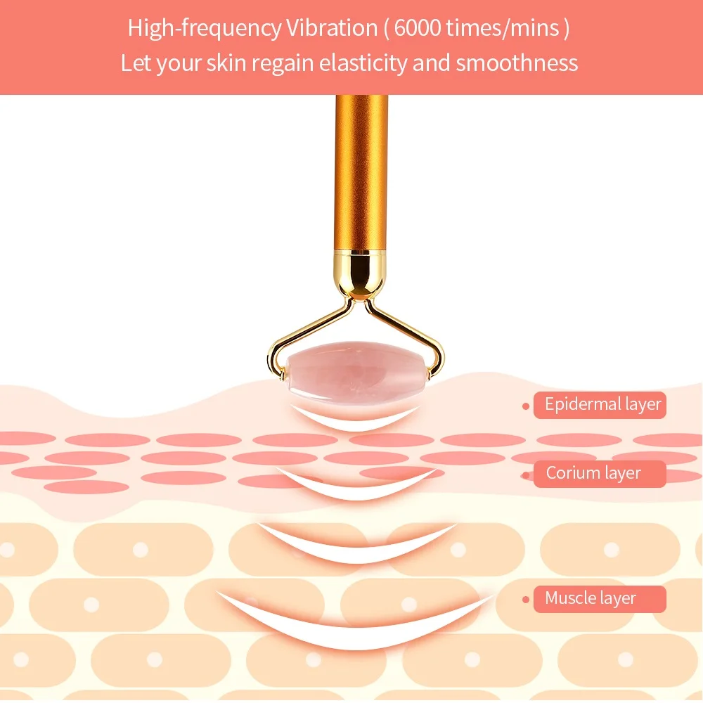 Электрический Роза кварцевый ролик уход за кожей лица для похудения Массажер