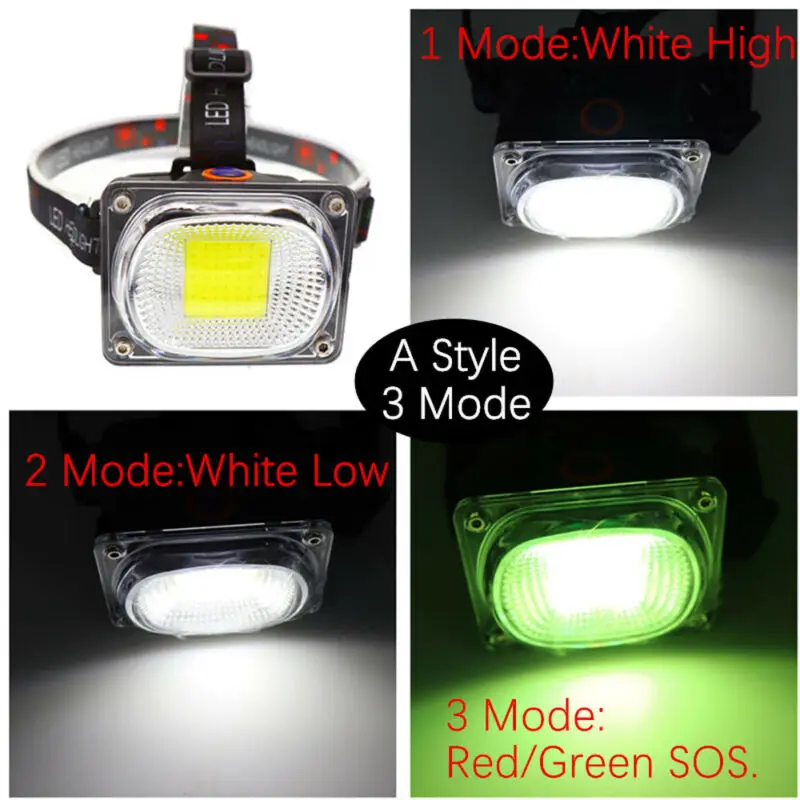

Climbing Headlamp Cycling Flashlight Head Light Torch USB Rechargeable