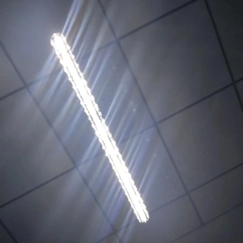 Современная светодиодная хрустальная люстра длиной 70 см для бара осветительные