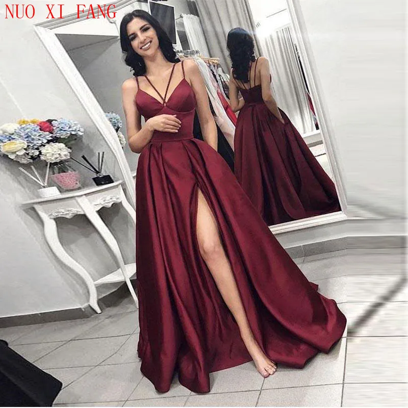 

NUOXIFANG/Вечерние платья для выпускного вечера 2020, vestido de noiva sereia, вечернее платье с Боковым Разрезом, vestido novia