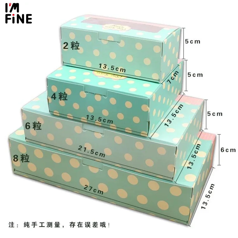 50 шт. крафт бумага для кексов с окошком из ПВХ подарочная картонная бумажная