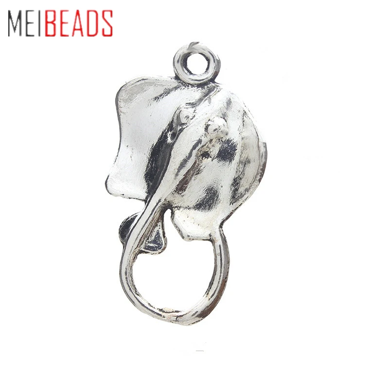 MEIBEADS 10 шт. 14*24 мм старинный серебряный цвет сплав слон кулон для изготовления