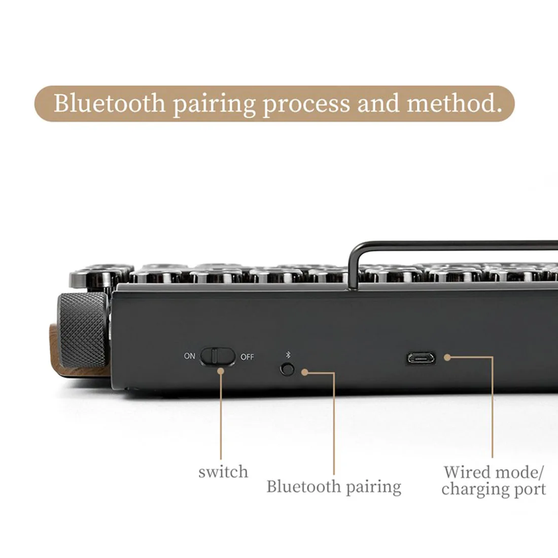 Классическая игровая клавиатура в стиле ретро с 84 клавишами Проводная