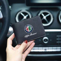 car styling auto bag card package driver license stickers genuine leather wallet for alfa romeo giulia stelvio 159 147