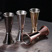 304 stainless steel bar wine cocktail shaker jigger single double shot drink mixer wine pourers measurer cup bar tools 1oz2oz
