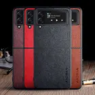 Чехол для Samsung Galaxy Z Flip 3 5G Flip3 funda, роскошный винтажный кожаный чехол для телефона samsung galaxy z flip 3, чехол capa