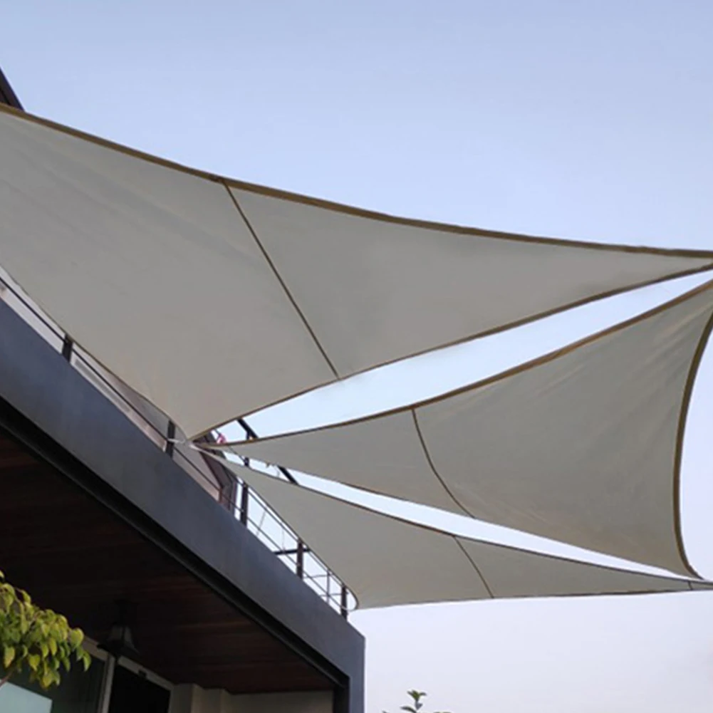 

Triangle Sun Shade Sail 98% UV Protection Canopy Shade Beige/Yellow Sun Shade Sail for Garden Patio Lawn Backyard