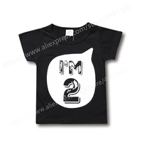baby girls t shirt 1 2 3 4 5 6 year birthday party kids number print letter top children summer cotton tees shirt