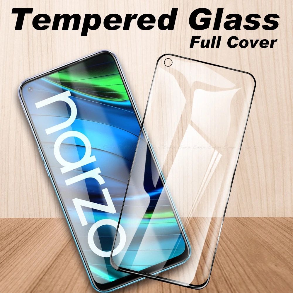 

Фотозащита для Realme Narzo 20A 20 30A 30 Pro 10A 10, закаленное стекло с полным покрытием, стеклянная пленка