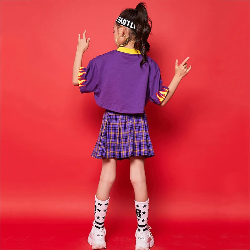 

Girls Jazz Costume Children Cheerleader Performance Suit Kids Hip Hop Street Dancing Clothes Stage Show Dancewear Outfits