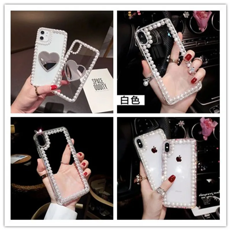 Роскошный блестящий прозрачный мягкий чехол для телефона из ТПУ со стразами iPhone