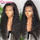Gabrielle, парики из человеческих волос с глубоким кудрявым кружевом спереди, 30-дюймовый фронтальный парик для женщин, бразильский парик с влажной и волнистой застежкой, плотность 180 250