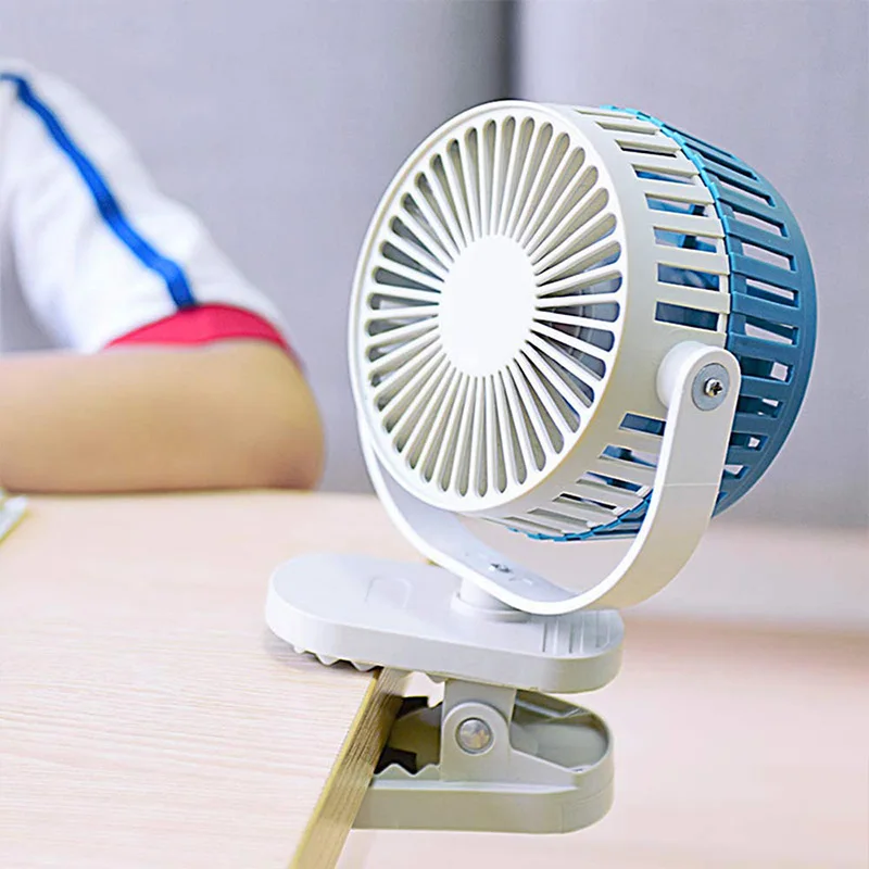 Зажим USB вентилятор плавная регулировка скорости 360 градусов наклон стол клип на