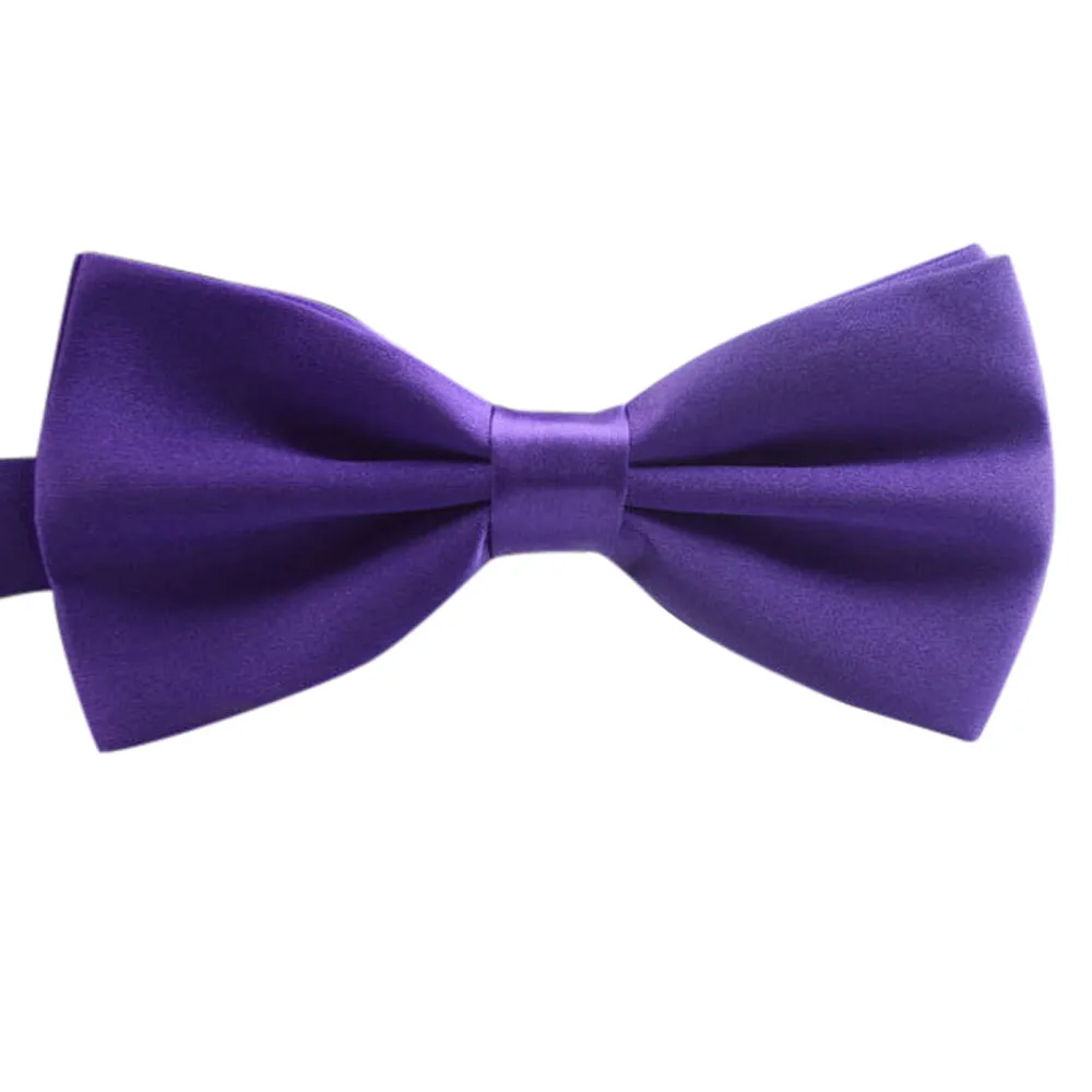 Purple 14 цветов, Классическая мода, новинка, мужской регулируемый смокинг, Свадебный галстук-бабочка, галстук-бабочка, однотонный цвет, розовый, синий, красный, цвета шампанского - Цвет: Purple