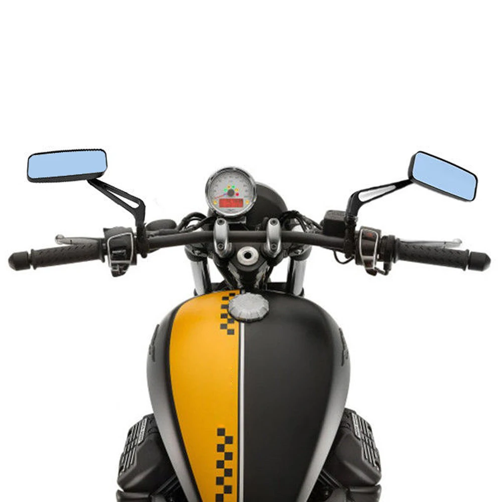 Универсальное боковое зеркало заднего вида для мотоцикла 8 мм 10 черное гонщиков