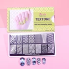 Трафарет для красоты большой взрыв художественная штамповочная пластина текстура XL-002 шаблон рыбные весы сетка волна геометрическое изображение ногтей из нержавеющей стали