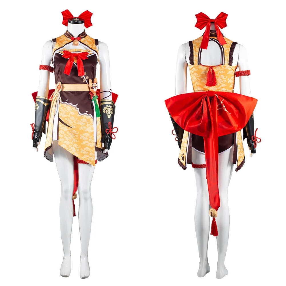 

Genshin Impact Xiangling Cosplay Costume Outfits Halloween Carnival Suit