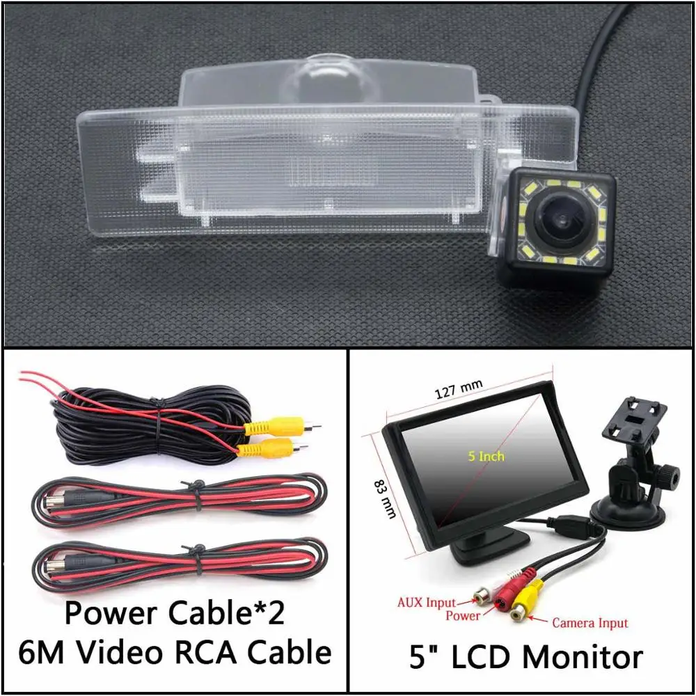 Cam Add 5 inch LCD 12 Светодиодный фонарь Автомобильная резервная камера заднего вида для KIA kx5 Sportage 4 QL автомобильный монитор парковки ночного видения - Название цвета: Cam Add 5 inch LCD