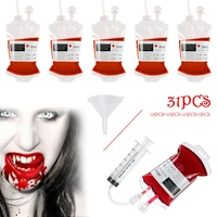 400ml halloween cosplay party drink container beverage bag decor prop supplies drinking bag fruit juice blood drinking pack