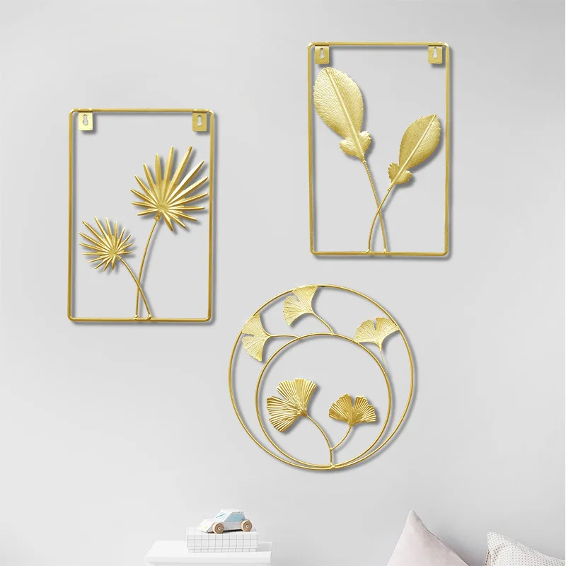 

Modern Light Luxury Golden Hollow Wall Hanging Porch Wall Decoration Bedroom Sofa Background Wall Simple Art Ornaments