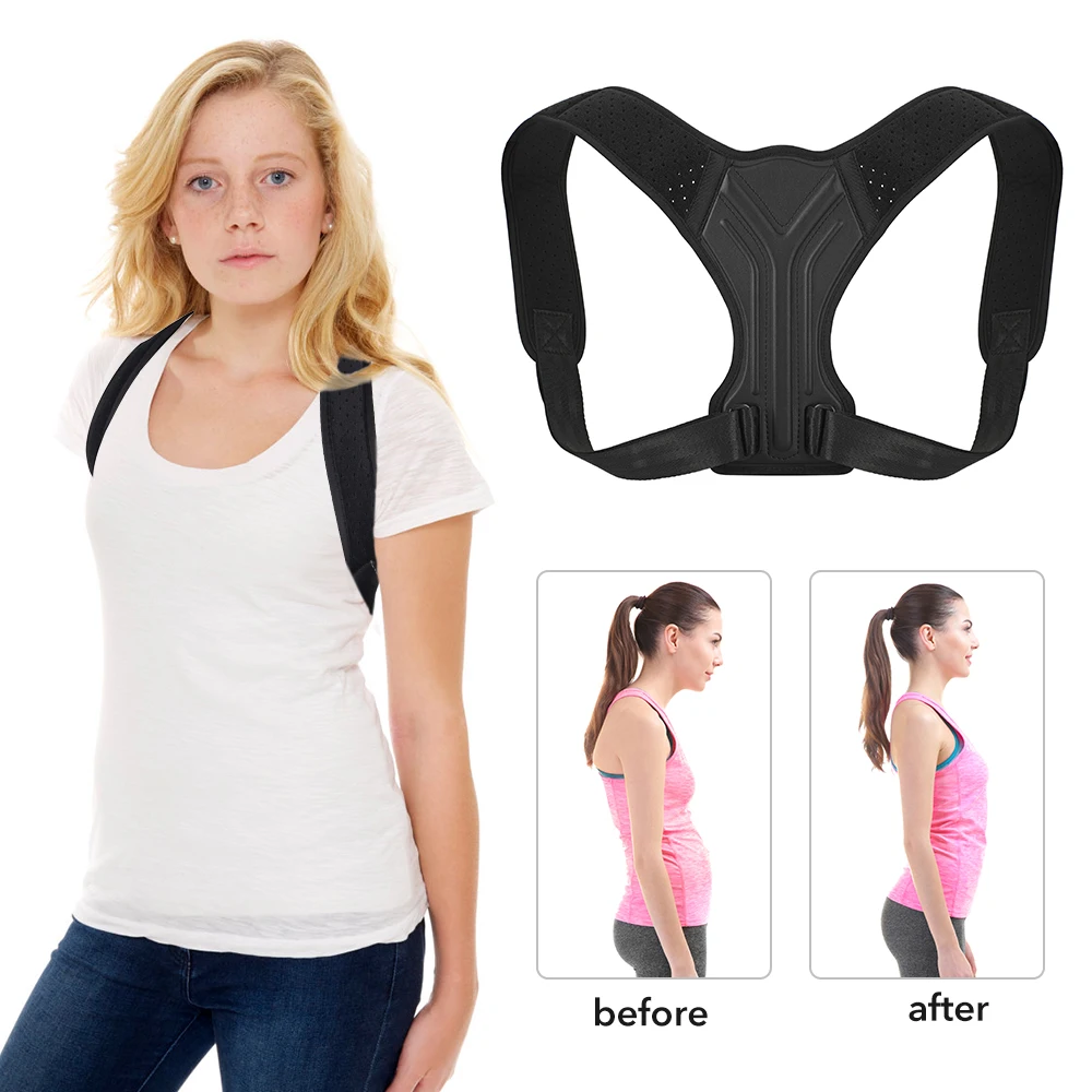 Регулируемый Корректор осанки для спины дышащий пояс поддержки и верхний плеч