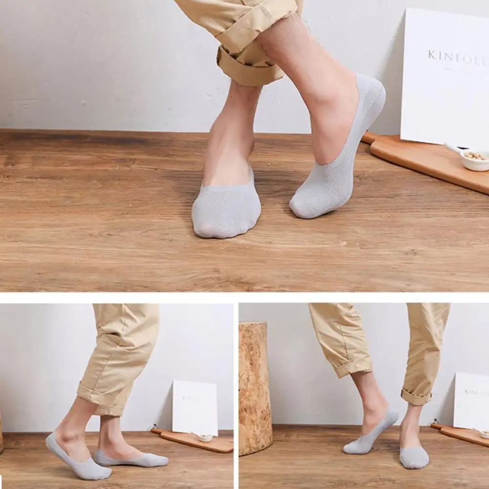 3 пары носков женские и мужские Нескользящие дышащие невидимые носки из ледяного