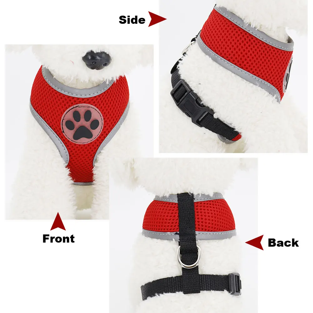 Small Puppy Cat Harness Soft Mesh Dog Kitten Harnesses For Chihuahua French Bulldog Medium Dogs Cats Vest | Дом и сад