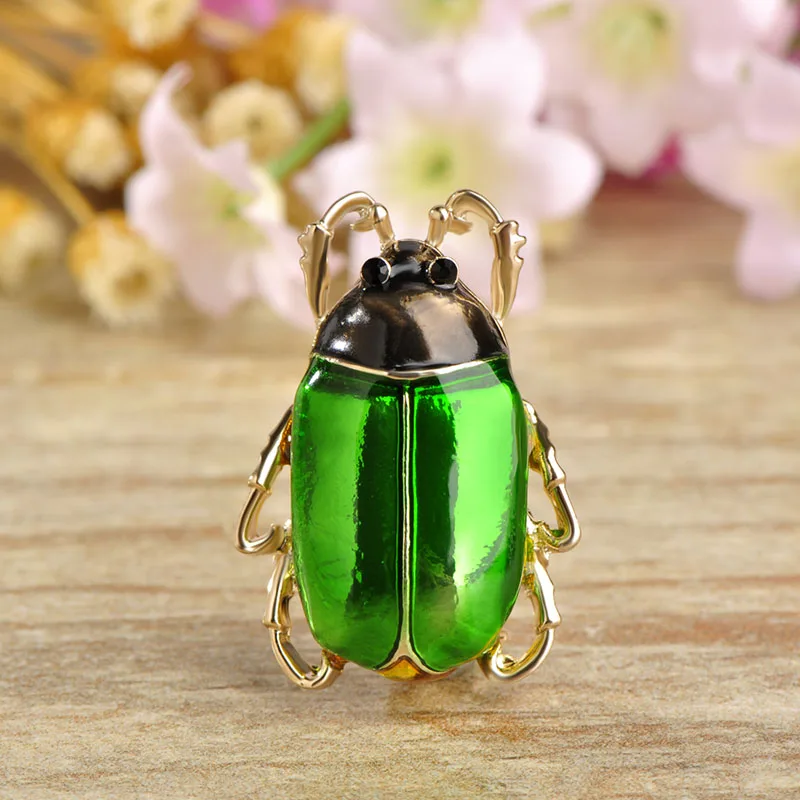 Яркая Золотая зеленая Цикада от OI аксессуары для девочек и детей эмалированная