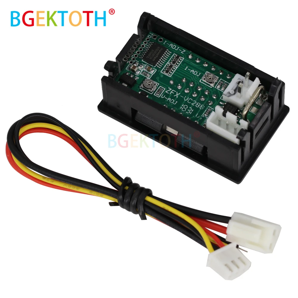 Мини цифровой вольтметр амперметр DC 100 в 10A Панель Ампер Вольт Напряжение