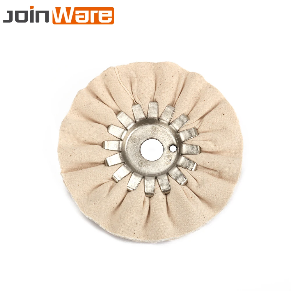 125mm Cotton Airway Buffing Wheel Polishing Pad Cloth Disc with Iron Center Compound Tool 16 Plys 16mm Bore | Инструменты