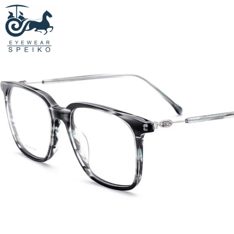 

2019 модные ацетатные 5023 деловые стильные женские и мужские квадратные очки могут быть очки для чтения при близорукости 1,74 антисиние линзы