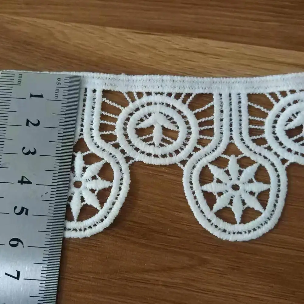6 см ширина белое молочное Шелковое кружево с вышивкой Специальные кружева для