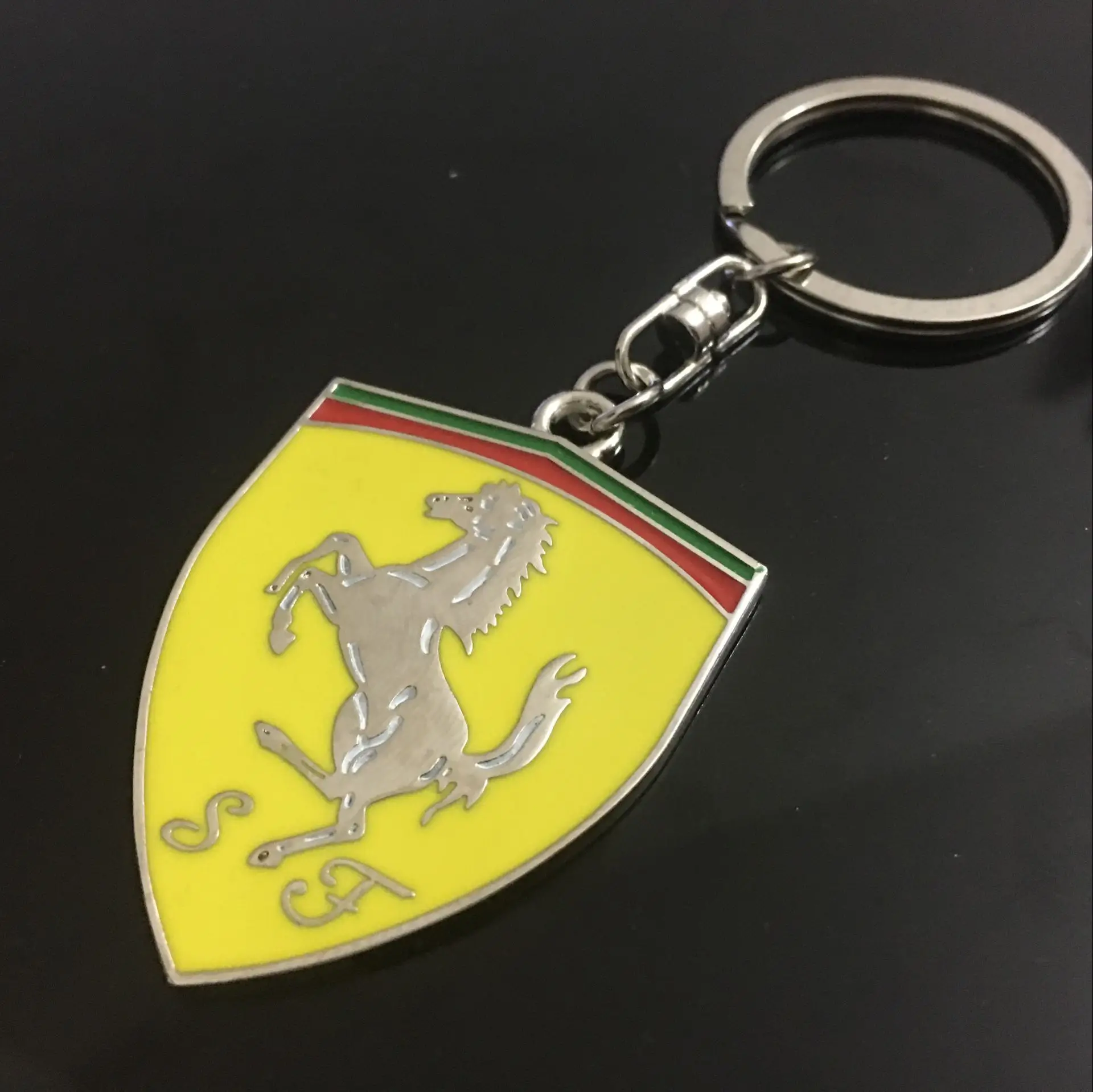 Модный брелок для стайлинга автомобиля аксессуары ключей Ferrari металлический с
