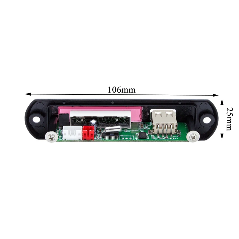 Автомобильный MP3 WMA FM AUX декодер плата DC 5 в 12 В USB 3 мм TF Радио Аудио плеер модуль с