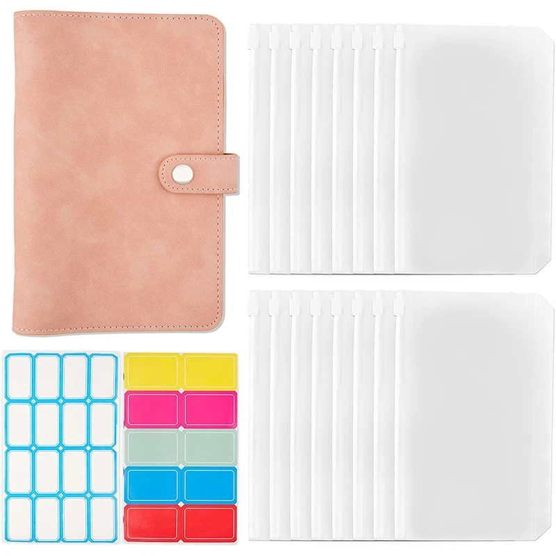 

16 Pieces A6 Binder PVC Notebook Cover,Leather Binder Cover,Christmas Present for Yourself, Families and Friends