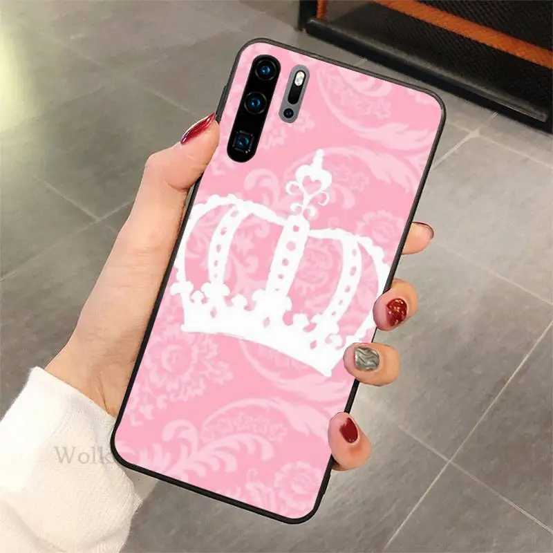 

Cute King Queen Phone Case for huawei mate 10 20 lite 20X 30 40 pro nax fundas cover