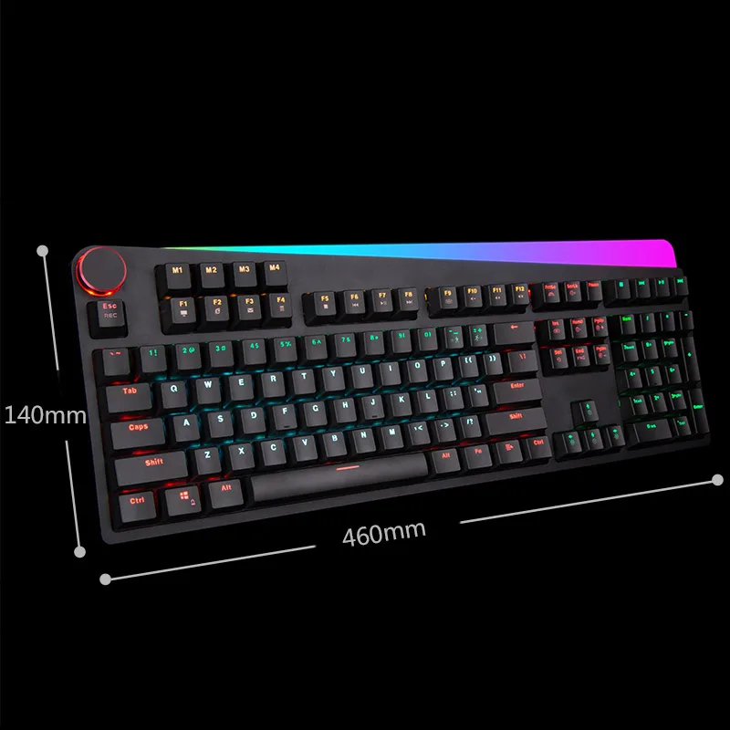 Русская/английская модель игровая механическая клавиатура RGB с подсветкой 112 клавиш оптическая ось USB Проводная клавиатура для компьютерного геймера