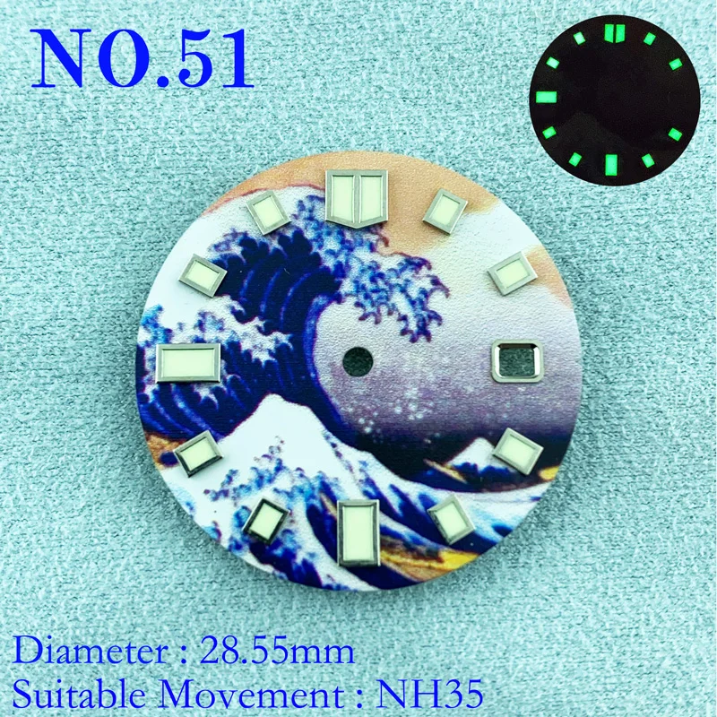 

Часы-Циферблат 2836 Mingzhu 2824 2813 Miyota 2836 821A 8215-31 мм стерильный светящийся циферблат NH35 NH36 NO.51 без логотипа