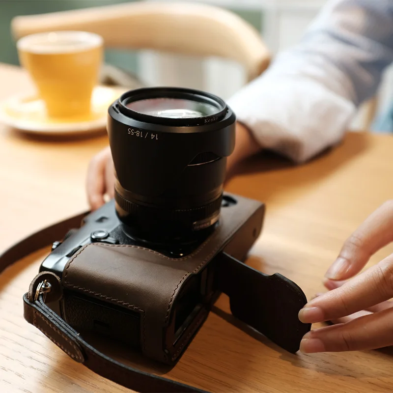Кожаный защитный чехол для камеры Fuji X PRO3 xpro3 ручной работы из воловьей кожи|Сумки