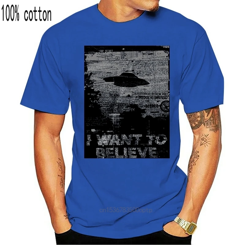 Футболка Мужская/женская с забавным принтом крутая рубашка надписью I Want To Believe