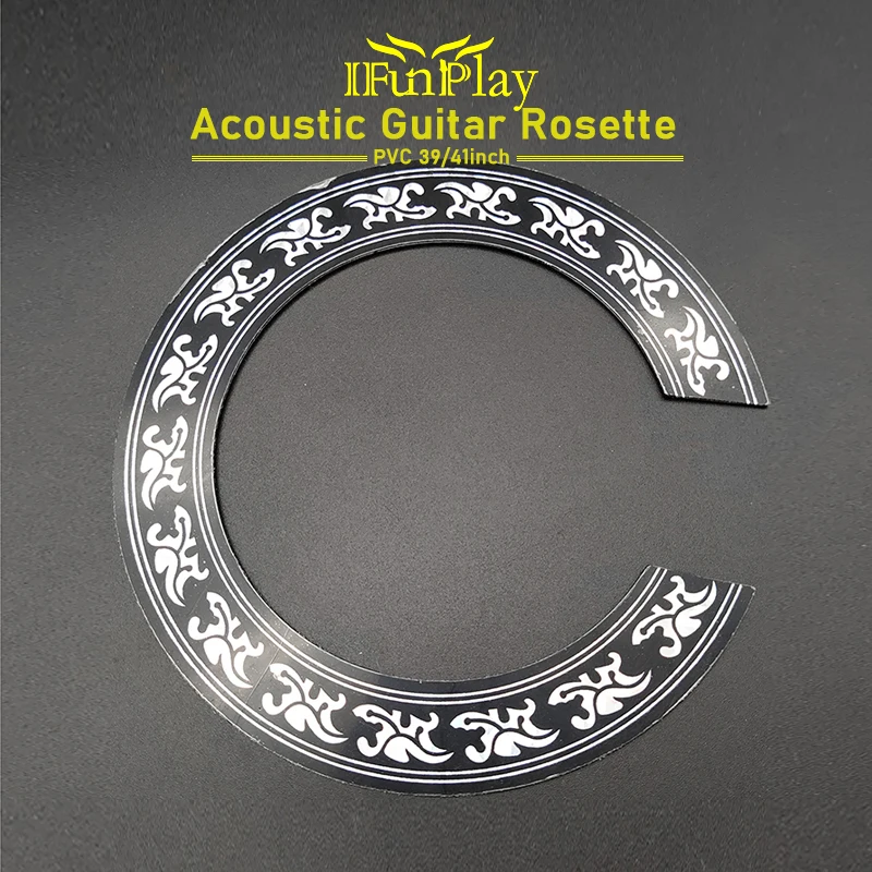 Розетка акустической гитары жесткий ПВХ круг звук отверстие Розетта вставка