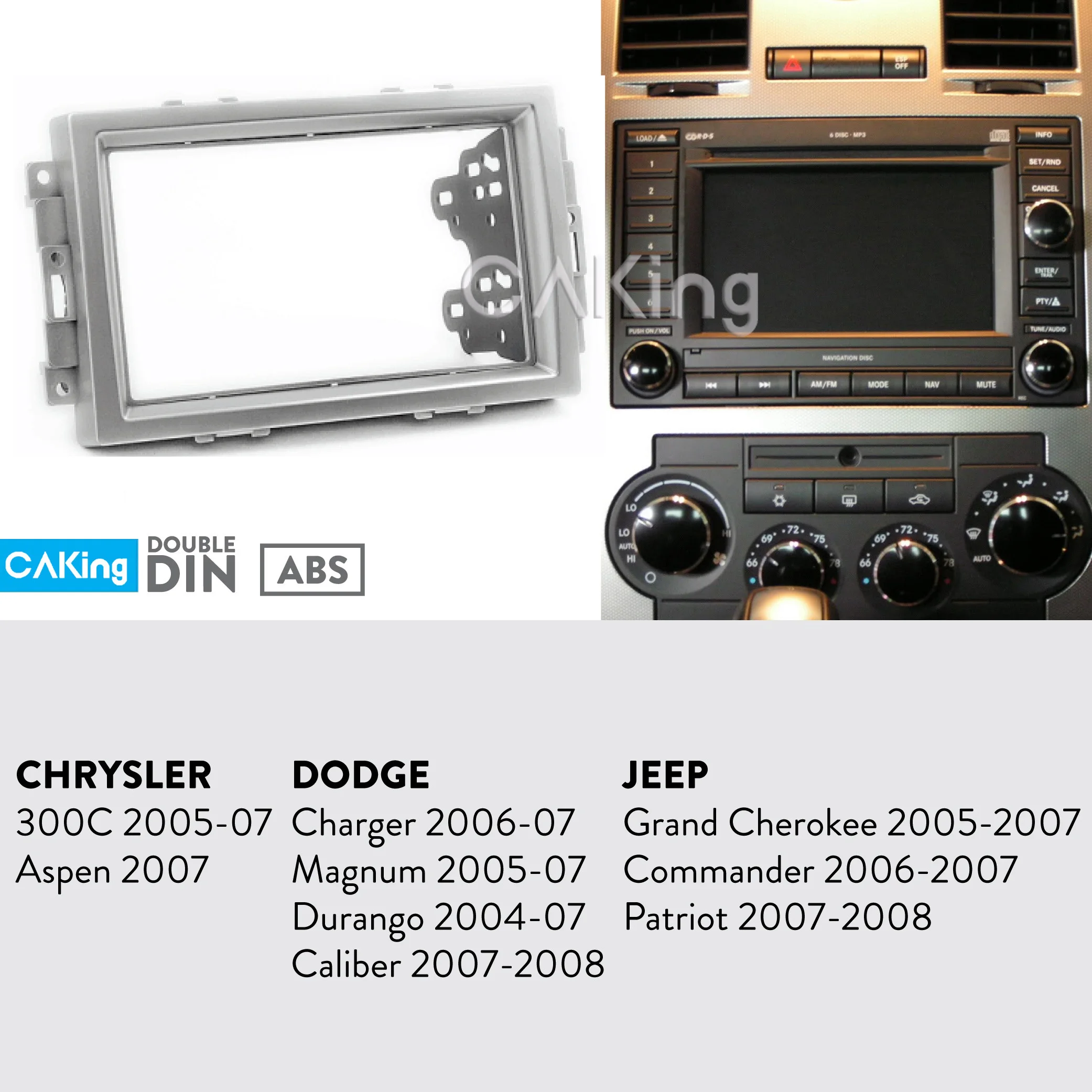 Панель радиоприемника Fascia Для JEEP Grand Cherokee 2005-2007 Commander 2006-2007 Patriot 2007-2008 комплект для