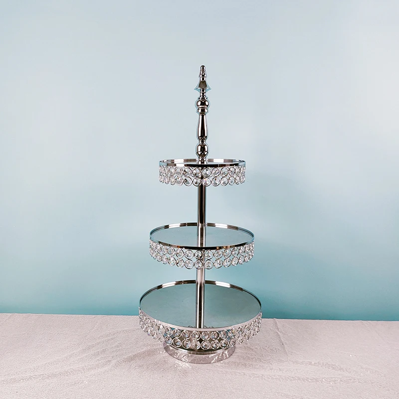 2 и 3 Уровня подставка для кексов Серебряного золотого цвета декор десертного