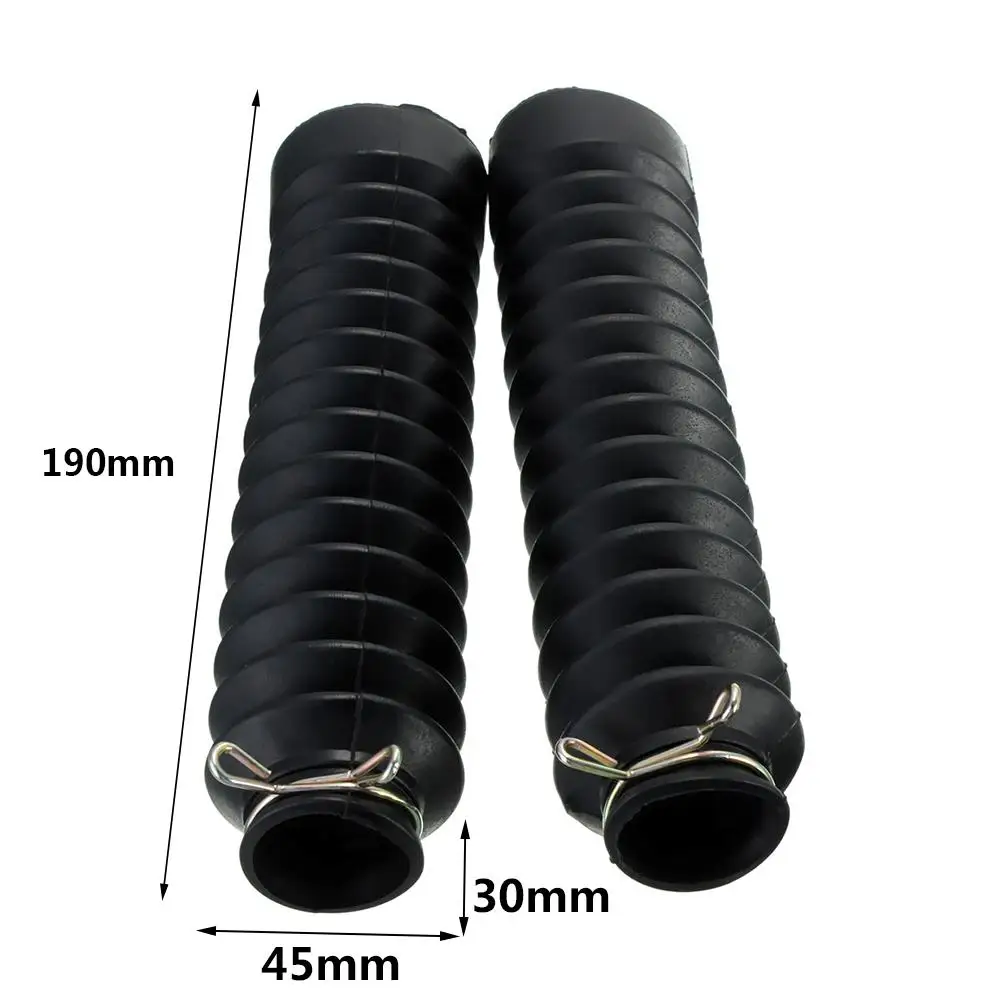 VODOOL 2pcs Fork Bellows Front Black Universal Motorcycle Rubber Cover Dust Gaiters Boots Waterproof Durable Practica - купить по