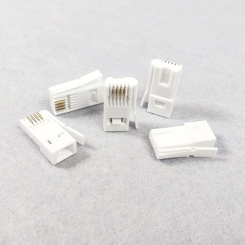

uk 6P4C Telephone Modular Connector Socket Interface Crystal Female Socket Telephone For Plug Jack