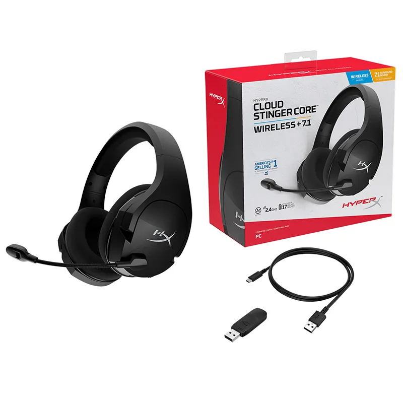 Фото Игровая гарнитура Kingston HyperX Cloud Stinger Core беспроводная с объемным звуком 7 1 и Игровая гарнитура Kingston HyperX Cloud Stinger Core беспроводная с объемным звуком 7 1 и