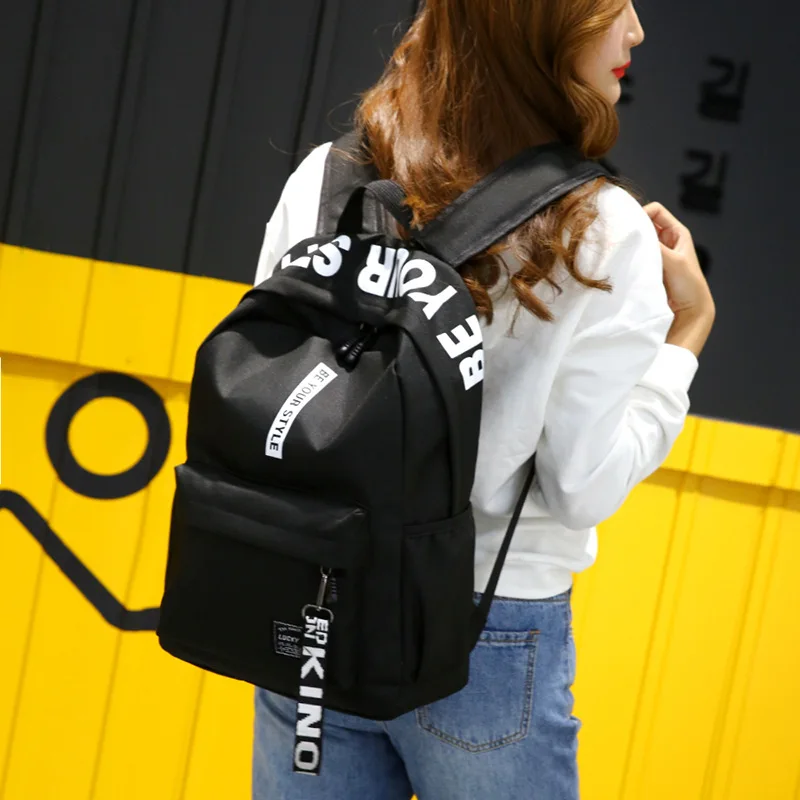 

Casual Men's Backpack Letter Printing School Bag Male Travel Student High Capacity College Backpacks Men Nylon Laptop Backpack