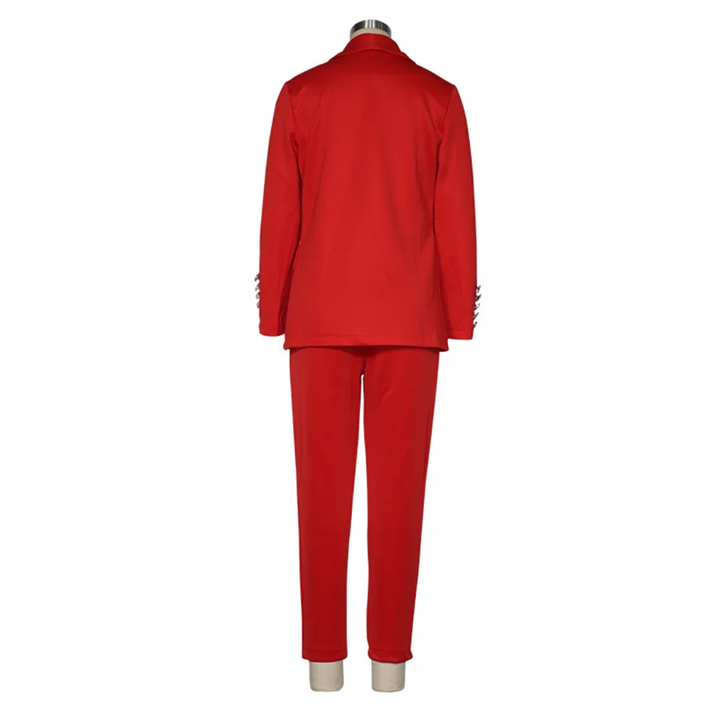 

Womens Office Suit Solid Cardigan Button Up Pencil Pants Suit Two Piece Set Office Lady Outfits Uniform