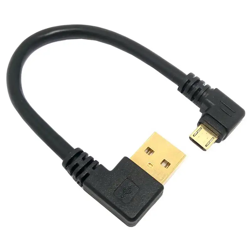 90 Degree 15CM Double Elbow Micro USB Data Cable Nylon For Android Line Fast Braided Phone Short Charging Paragraph H7B3 | Мобильные